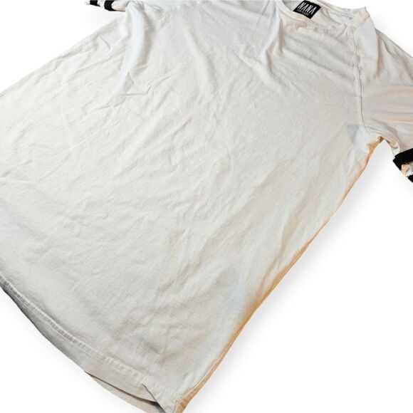 Nana Judy White Zipper Detail Short Sleeve Tee Large - Picture 4 of 8